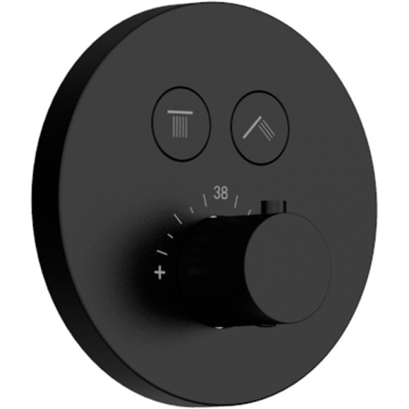 Душевая система AQUAme AQM8401MB с термостатом Черная матовая Душевая система AQUAme AQM8401MB с термостатом Черная матовая