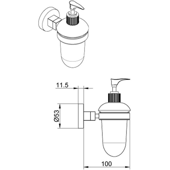 Дозатор для жидкого мыла Azario Nessy AZ-73112 Хром Дозатор для жидкого мыла Azario Nessy AZ-73112 Хром