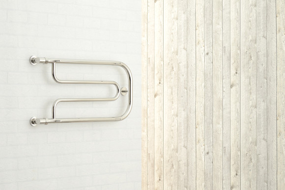 Водяной полотенцесушитель Сунержа Гусли+ 320х650 00-4010-3265 с двумя полками Хром