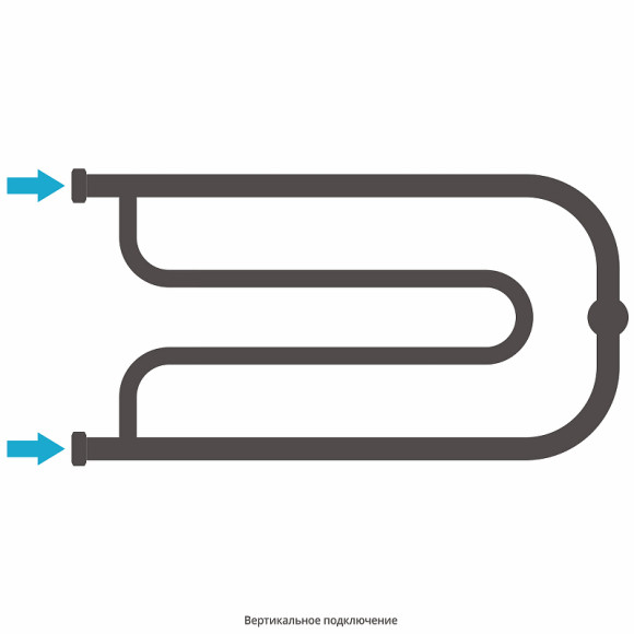 Водяной полотенцесушитель Сунержа Гусли+ 320х650 00-4010-3265 с двумя полками Хром