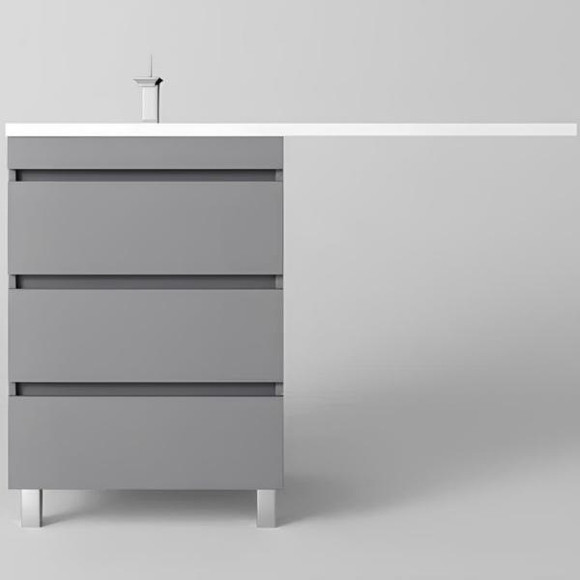 Тумба под раковину Style Line Даллас Леон 120 Люкс Plus СС-00002449 Серая Тумба под раковину Style Line Даллас Леон 120 Люкс Plus СС-00002449 Серая