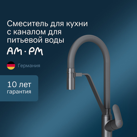 Смеситель для кухни AM.PM Like F8007822 Черный Смеситель для кухни AM.PM Like F8007822 Черный