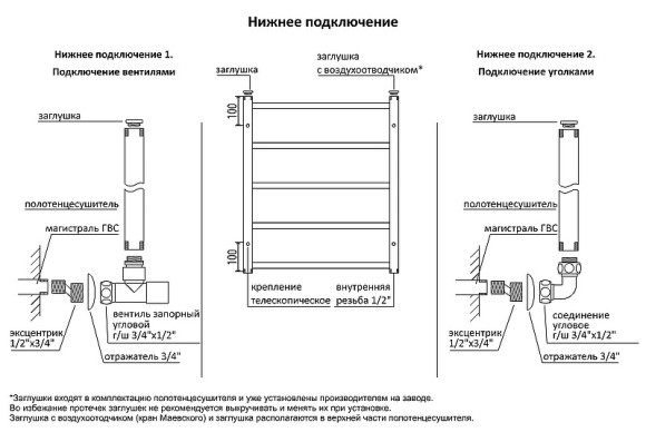 Водяной полотенцесушитель Terminus Ното П8 500x800 4670078544353 Хром, нижнее подключение, G 1/2" ВР Водяной полотенцесушитель Terminus Ното П8 500x800 4670078544353 Хром, нижнее подключение, G 1/2" ВР