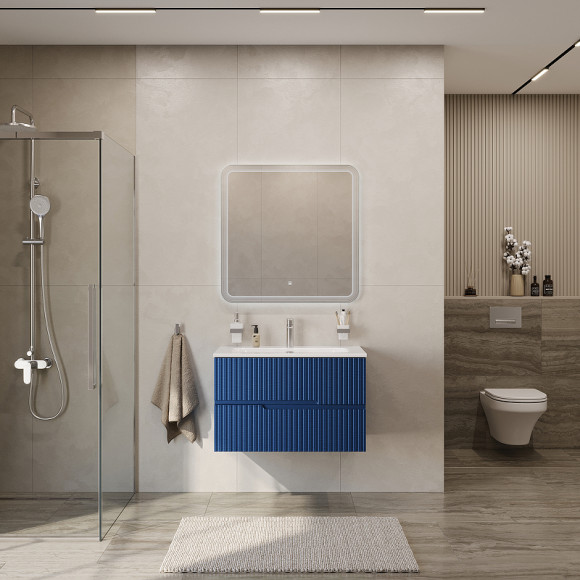 Тумба под раковину Cezares Duet-N 80 DUET-N-800-2C-SO-SPF-P подвесная Sapfiro