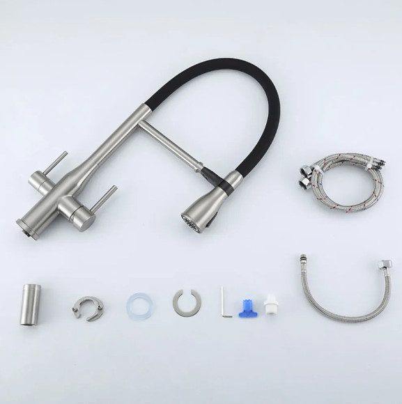 Смеситель для кухни Gappo G4399-75 Сатин Черный