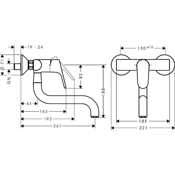 Смеситель для кухни Hansgrohe Focus M41 320 1jet 31825000 Хром