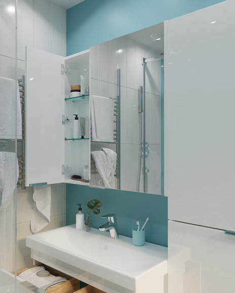 Зеркальный шкаф 1MarKa Gaula 80 У92513 White