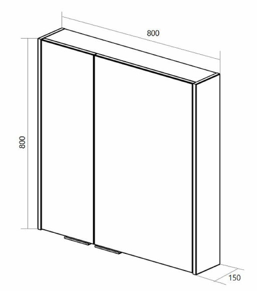Зеркальный шкаф 1MarKa Gaula 80 У92513 White