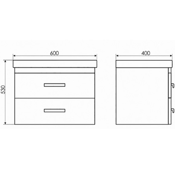 Тумба с раковиной Comforty Никосия 60П 00-00008853 подвесная Дуб темный Тумба с раковиной Comforty Никосия 60П 00-00008853 подвесная Дуб темный