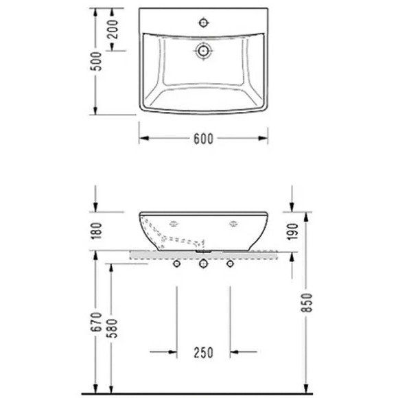 Раковина Serel 60 2045 Белая Раковина Serel 60 2045 Белая
