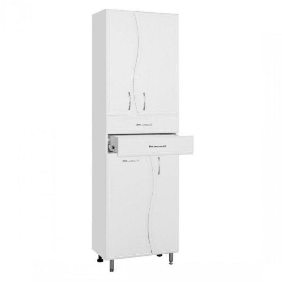 Шкаф пенал Style Line Волна 60 ЛС-000010047 Белый