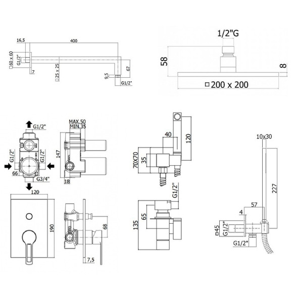 Душевая система Paffoni Ringo KITZRIN015CR/M с гигиеническим душем Хром