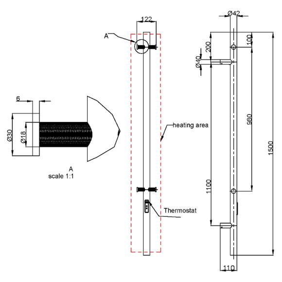 Электрический полотенцесушитель Boheme Uno 726-MW Белый матовый