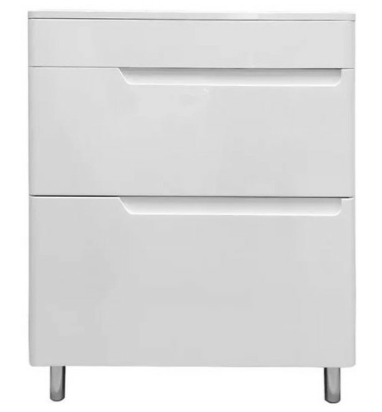 Тумба с раковиной Эстет Kare Luxe 70 ФР-00007071 Белая