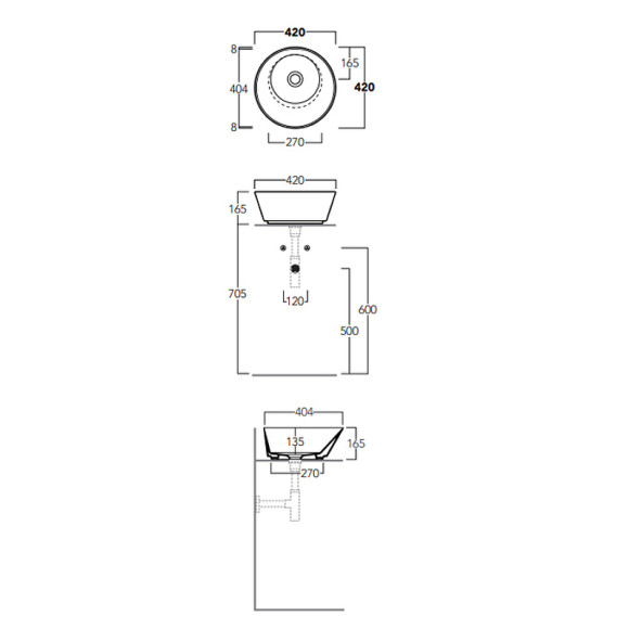 Раковина-чаша Simas Wave 42 WA01 bi*0 Белая Раковина-чаша Simas Wave 42 WA01 bi*0 Белая