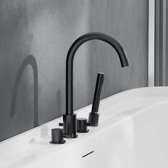 Смеситель на борт ванны Damixa Scandinavian Pure 360400300 Черный матовый