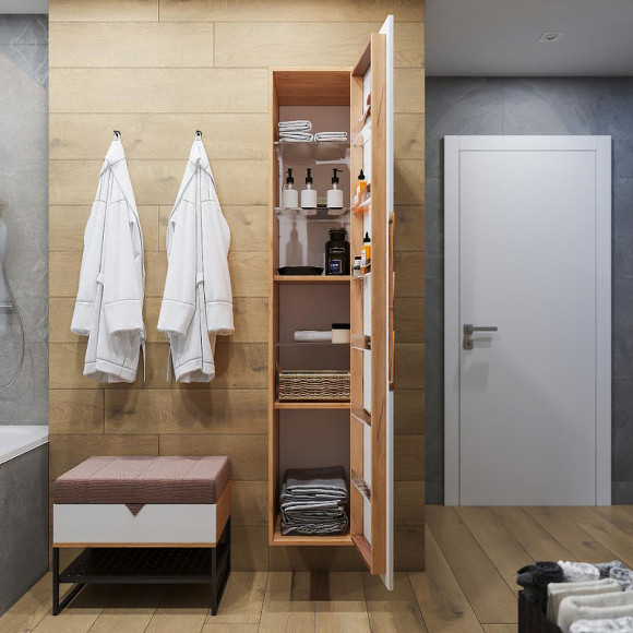 Шкаф пенал Бриклаер Форест 35 4627125416712 подвесной Дуб золотой Белый глянец Шкаф пенал Бриклаер Форест 35 4627125416712 подвесной Дуб золотой Белый глянец