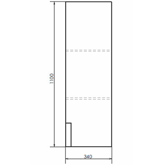 Шкаф пенал Comforty Бонн 35 00-00008476 подвесной Дуб дымчатый