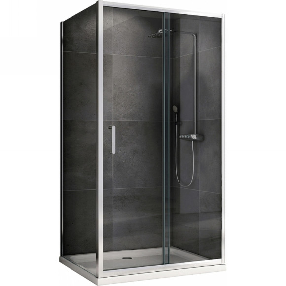 Душевой уголок Abber Schwarzer Diamant 150x100 AG301505-S1005 профиль Хром стекло прозрачное