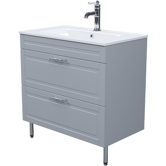 Тумба с раковиной Iddis Oxford 80 OXF80L0I95K Светло-серая Тумба с раковиной Iddis Oxford 80 OXF80L0I95K Светло-серая