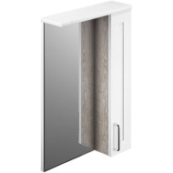 Зеркало со шкафом Iddis Sena 50 с подсветкой Белый Светлое дерево