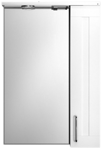 Зеркало со шкафом Iddis Sena 50 с подсветкой Белый Светлое дерево