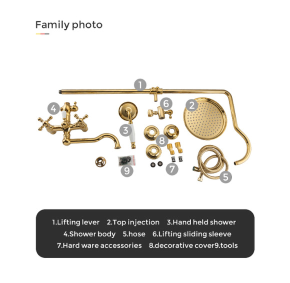 Душевая система Gappo G89-6 G2489-6 Золото