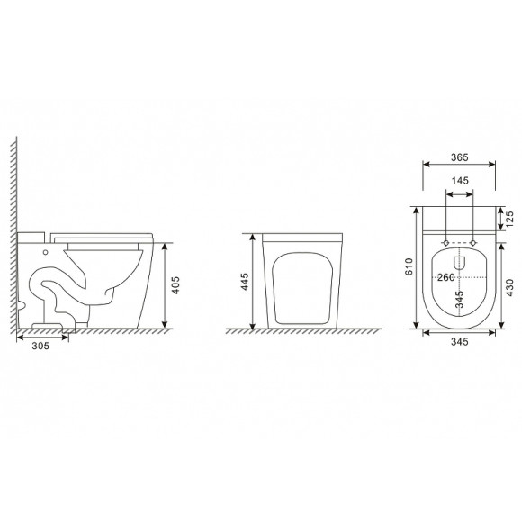 Унитаз Abber Bequem AC1114P приставной с сиденьем Микролифт Унитаз Abber Bequem AC1114P приставной с сиденьем Микролифт