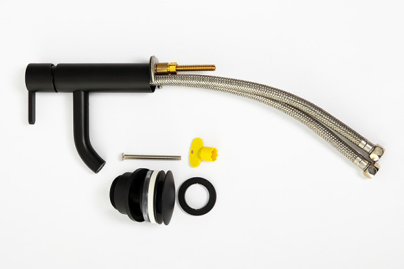 Смеситель для раковины Cezares Leaf LEAF-LSM2-NOP Черный матовый