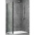 Душевая перегородка Abber S80B 80x190 профиль Черный стекло прозрачное