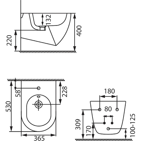 Биде Allen Brau Reality 4.32008.20 подвесное Белое Биде Allen Brau Reality 4.32008.20 подвесное Белое