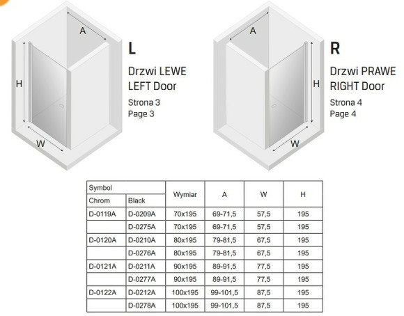 Душевая дверь New Trendy New Soleo Chrome 100 D-0122A профиль Хром стекло прозрачное Душевая дверь New Trendy New Soleo Chrome 100 D-0122A профиль Хром стекло прозрачное