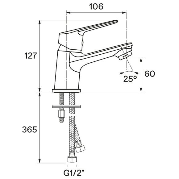 Смеситель для раковины Santek Венга WH5A02003C001 Хром