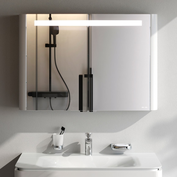 Зеркальный шкаф AM.PM Sensation 100 M30MCX1001WG с подсветкой Белый глянцевый