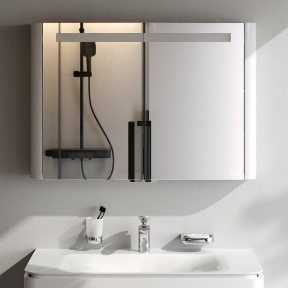 Зеркальный шкаф AM.PM Sensation 100 M30MCX1001WG с подсветкой Белый глянцевый