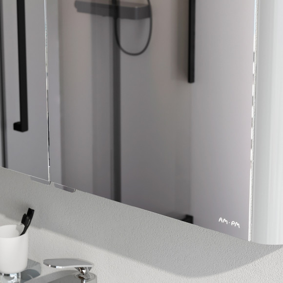 Зеркальный шкаф AM.PM Sensation 100 M30MCX1001WG с подсветкой Белый глянцевый