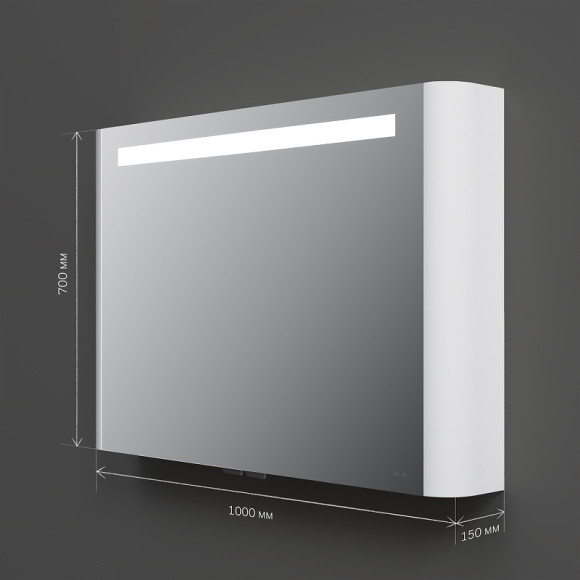 Зеркальный шкаф AM.PM Sensation 100 M30MCX1001WG с подсветкой Белый глянцевый