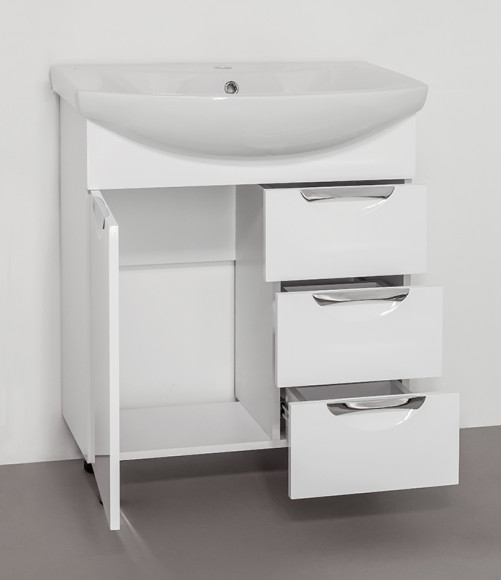 Тумба под раковину Style Line Жасмин 70 Белый глянец Тумба под раковину Style Line Жасмин 70 Белый глянец