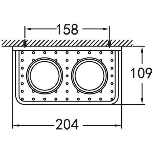 Стакан для зубных щеток Cezares Maxima CZR-F-8920A двойной Хром