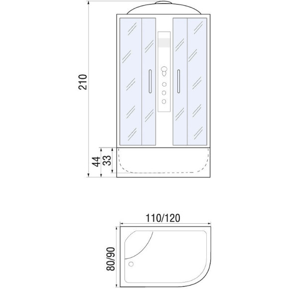 Душевая кабина River Dunay 120x80 ТН L 10000000008 с поддоном Душевая кабина River Dunay 120x80 ТН L 10000000008 с поддоном