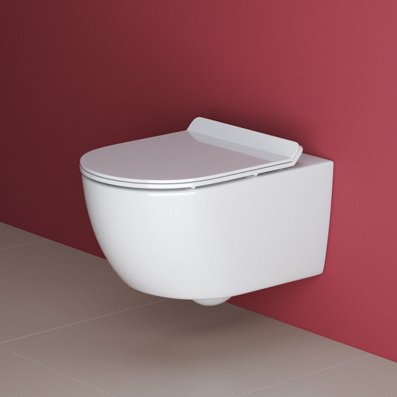 Унитаз Cezares Molveno CZR-2468-TH-R/CZR-2011-SC подвесной с сиденьем Микролифт Унитаз Cezares Molveno CZR-2468-TH-R/CZR-2011-SC подвесной с сиденьем Микролифт