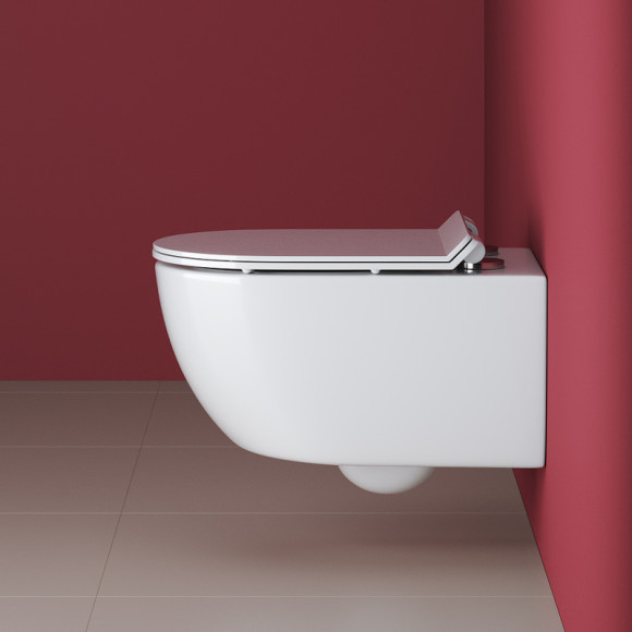 Унитаз Cezares Molveno CZR-2468-TH-R/CZR-2011-SC подвесной с сиденьем Микролифт Унитаз Cezares Molveno CZR-2468-TH-R/CZR-2011-SC подвесной с сиденьем Микролифт