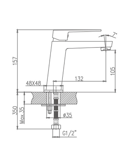Смеситель для раковины Haiba HB11191 Хром