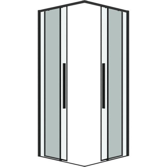 Душевой уголок Grossman Galaxy 90х90 300.K33.01.9090.21.00 профиль Черный матовый стекло прозрачное Душевой уголок Grossman Galaxy 90х90 300.K33.01.9090.21.00 профиль Черный матовый стекло прозрачное