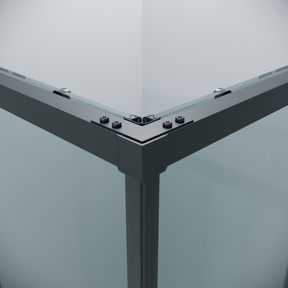 Душевой уголок Grossman Galaxy 90х90 300.K33.01.9090.21.00 профиль Черный матовый стекло прозрачное Душевой уголок Grossman Galaxy 90х90 300.K33.01.9090.21.00 профиль Черный матовый стекло прозрачное