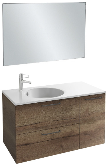 Тумба под раковину Jacob Delafon Odeon Rive Gauche 100 EB2544-R9-E52 подвесная Дуб табак