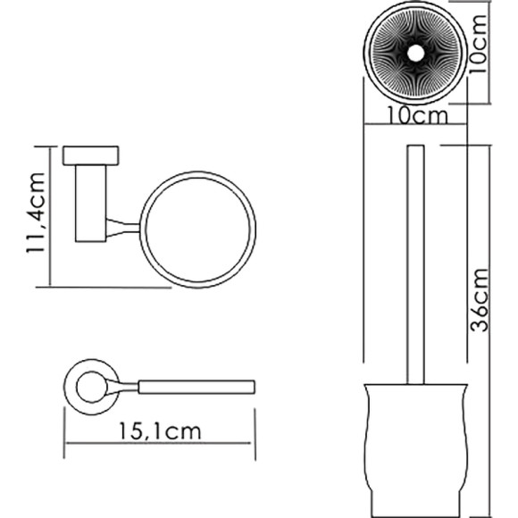 Ершик для унитаза WasserKRAFT K-24227 Хром Ершик для унитаза WasserKRAFT K-24227 Хром