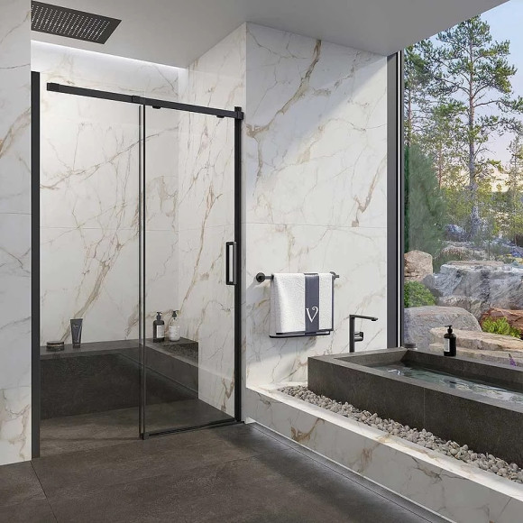 Душевая дверь Veconi Vianno VN-70 160 VN70-160-01-19C4 профиль Черный матовый стекло прозрачное Душевая дверь Veconi Vianno VN-70 160 VN70-160-01-19C4 профиль Черный матовый стекло прозрачное