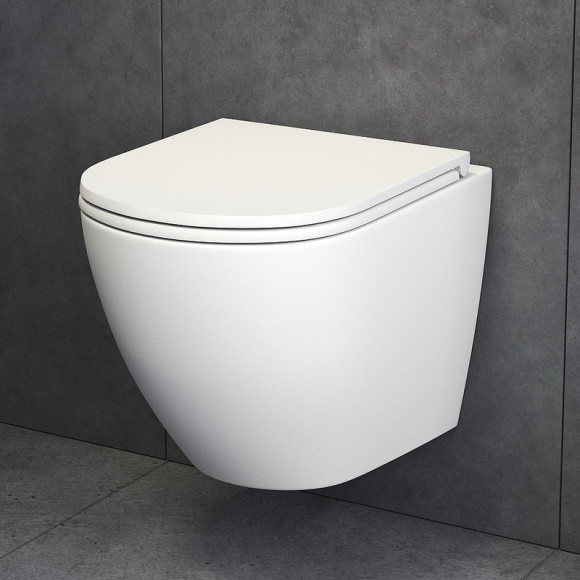 Унитаз Grossman GR-4455MS подвесной Белый матовый с сиденьем Микролифт Унитаз Grossman GR-4455MS подвесной Белый матовый с сиденьем Микролифт