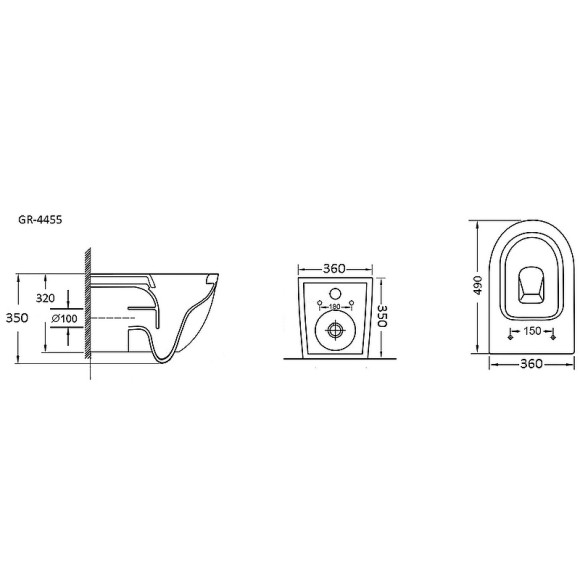 Унитаз Grossman GR-4455MS подвесной Белый матовый с сиденьем Микролифт Унитаз Grossman GR-4455MS подвесной Белый матовый с сиденьем Микролифт